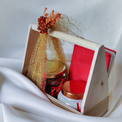 Wooden Basket Hamper with Handle - Image 6